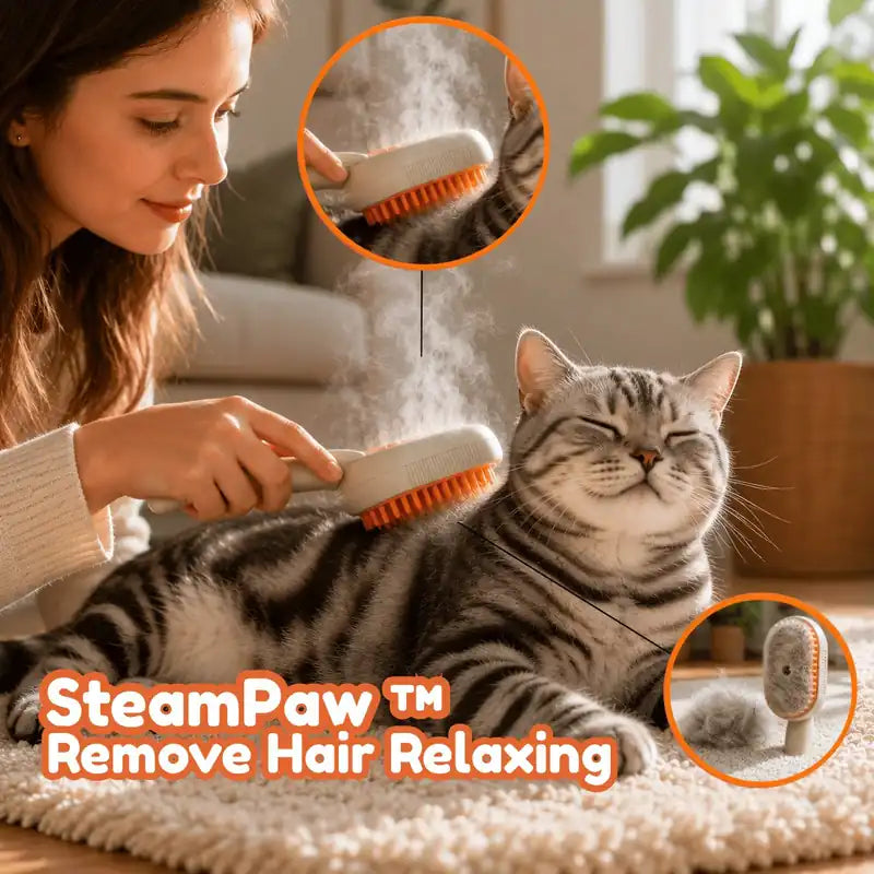 SteamPaw™ 3-in-1 Pet Grooming Brush
