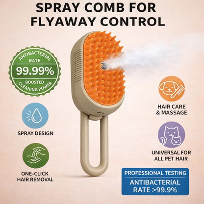 SteamPaw™ 3-in-1 Pet Grooming Brush
