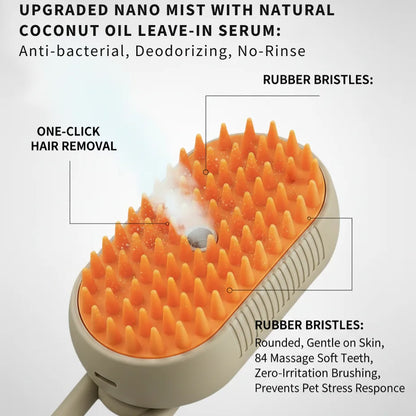 SteamPaw™ 3-in-1 Pet Grooming Brush